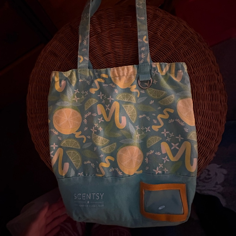 Scentsy Green and Yellow Tote Bag Vibrant Everyday Essential